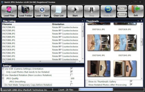 Batch JPEG Rotator screenshot